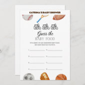 All Stars Sports Baby Shower – 編集可能な名前、5 x 7 招待状 (正面/裏面)