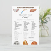 All Stars Sports Baby Shower – 編集可能な名前、5 x 7 招待状 (スタンド正面)