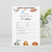 All Stars Sports Baby Shower – 編集可能な名前、5 x 7 招待状 (スタンド正面)