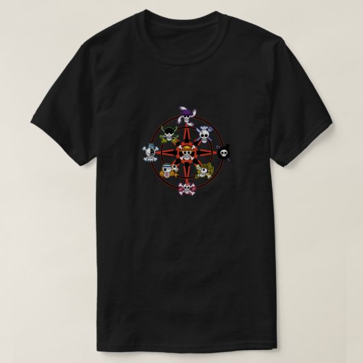 All Straw Hat Pirates Crew Logo  Tシャツ (デザイン正面)