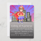 All Superheroes誕生日 招待状 (正面)