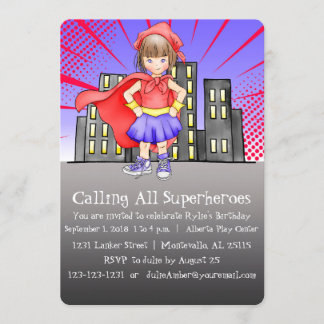 All Superheroes誕生日 招待状
