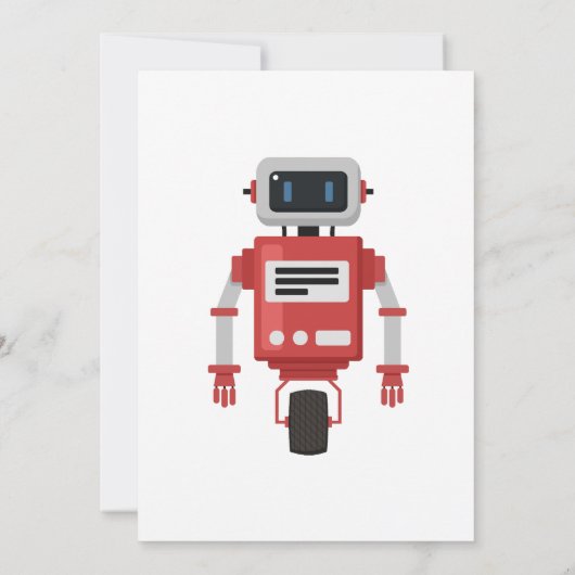 All Systems Goロボット誕生日 招待状 (裏面)