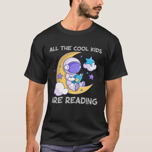 All the Cool Kids Are Reading Book and Reading Tシャツ (正面)