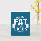 All The Fat Is The Lords Funny Christian Workout G カード (黄色い花)