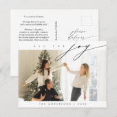 All The Joy, Merriest Christmas Family Photo ポストカード (正面/裏面)