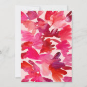 All the Love Water color Pink Red 結婚's 招待状 (裏面)