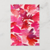 All the Love Watercolour Pink Red Wedding Details  エンクロージャーカード (裏面)