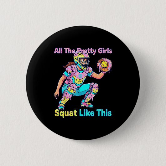 All The Pretty Girls Squat Like This アイスクリーム ソフ 缶バッジ (正面)
