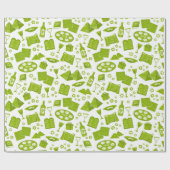 All The Symbols For Passover In Green  ラッピングペーパー (フラット)