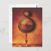 All the time in the World Steampunk Clock Globe ポストカード (正面/裏面)