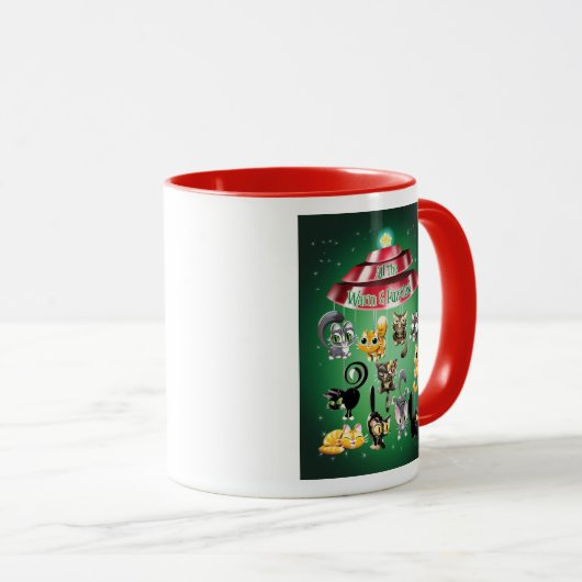 ALL THE WARM & FUZZIES by Jeff Willis Art マグカップ (正面右)