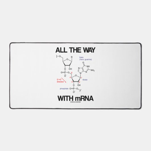 All The Way With mRNA Messenger RNA Molecular Bio デスクマット (正面)