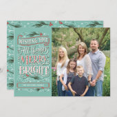 All Things メリー and Bright Christmas Photo Card シーズンカード (正面/裏面)
