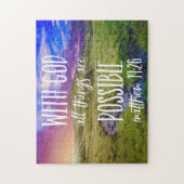 All Things Are Possible Bible Verse Christian ジグソーパズル (縦)