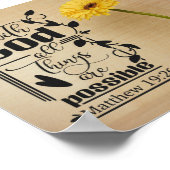 All Things Are Possible | Matthew 19:26 ポスター (角)
