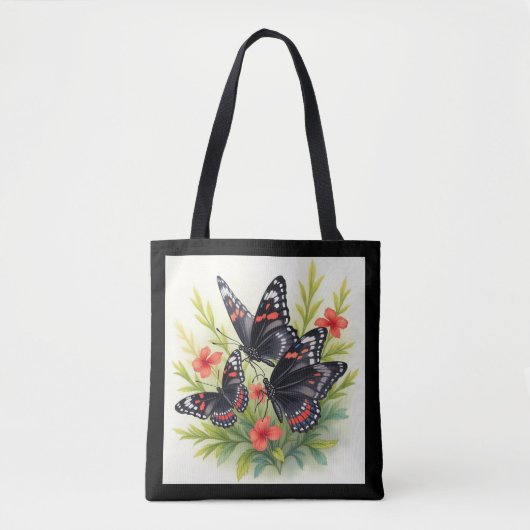 All Things Butterflies Callicore kolyma Black Whit トートバッグ (正面)