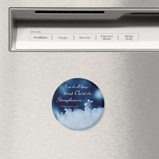 All Things Christ Snowflake 2インチスクエアマグネット マグネット (インサイチュ (食洗機))