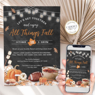 All Things Fall Party Invitation 招待状
