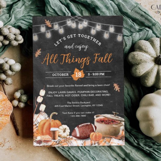 All Things Fall Party Invitation 招待状