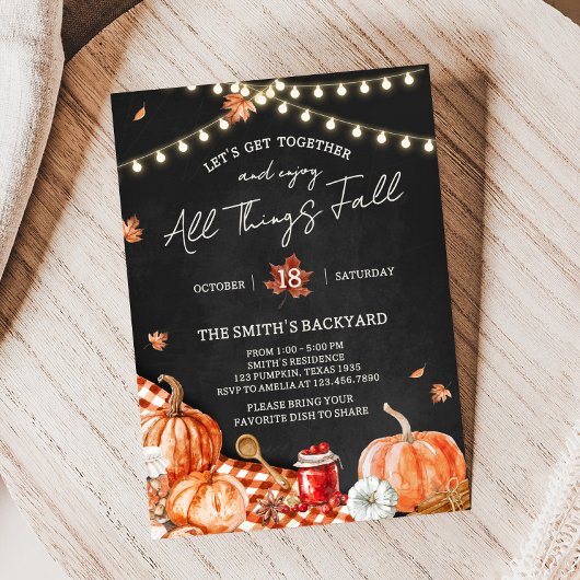 All Things Fall Party Invitation 招待状