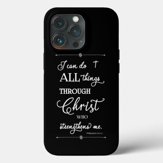 All Things Through Christ - Philippians 4:13 Case-Mate iPhoneケース (裏面)