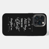 All Things Through Christ - Philippians 4:13  iPhoneケース (裏面横)