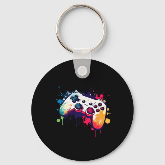 All Things Video Game Controller Gamer Boys Me キーホルダー (正面)