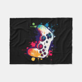 All Things Video Game Controller Gamer Boys Me フリースブランケット (正面(横))