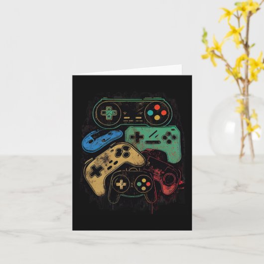 All Things Video Game Controller Gamer Graphic カード (黄色い花)