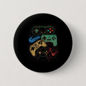All Things Video Game Controller Gamer Graphic 缶バッジ (正面)