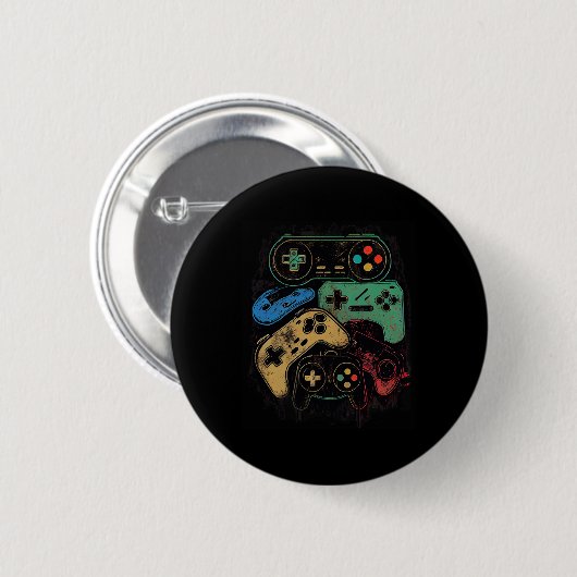 All Things Video Game Controller Gamer Graphic 缶バッジ (正面&裏面)