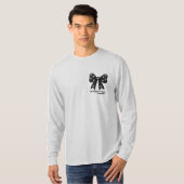 All Tied Up In Style – Chic Minimalist Bow T-Shirt Tシャツ (正面フル)