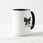 All Tied Up In Style cup– Elegant Black Bow  マグカップ (正面右)