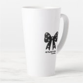 All Tied Up In Style Latte mug– Elegant Black Bow カフェラテマグ (右アングル)