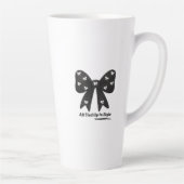 All Tied Up In Style Latte mug– Elegant Black Bow カフェラテマグ (右)