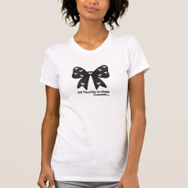 All Tied Up In Style T-shirt– Elegant Black Bow  Tシャツ