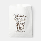 All to the Glory of God Scripture  フェイバーバッグ (正面)