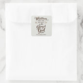 All to the Glory of God Scripture Stickers スクエアシール (バッグ)