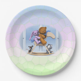 All together on the rocking horse bib ペーパープレート