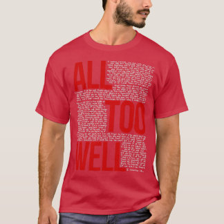 All Too Well （すべての歌詞）をブラックで表示 Tシャツ