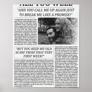 All Too Well Newspaper  ポスター