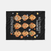 All Turkeys Communicate Differently Thanksgiving A フリースブランケット (正面(横))