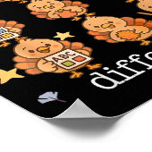 All Turkeys Communicate Differently Thanksgiving A ポスター (角)