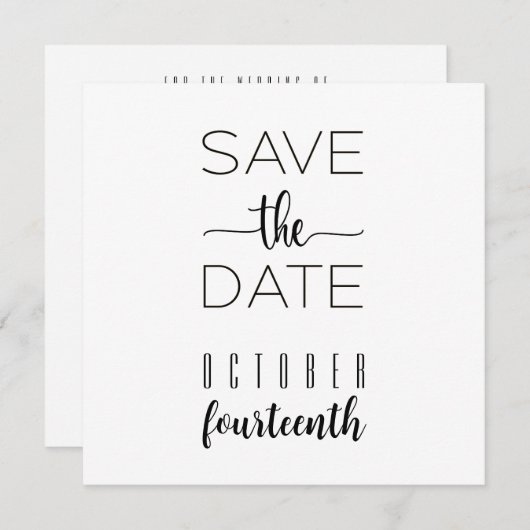 All Type日付テンプレートの保存 セーブザデート (正面/裏面)