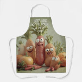 All Veggies agree a Messy Kitchen is Best エプロン (正面)