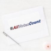 All Votes Count Red White and Blue Stickers 長方形シール (封筒)
