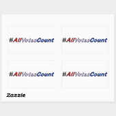 All Votes Count Red White and Blue Stickers 長方形シール (シート)