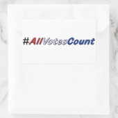 All Votes Count Red White and Blue Stickers 長方形シール (バッグ)