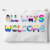 All Ways Welcome LGBTQIA+包括同性愛者プライド アクセサリーポーチ (裏面)